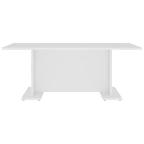 Table Basse Blanc 103,5x60x40 Cm Bois Contreplaqué