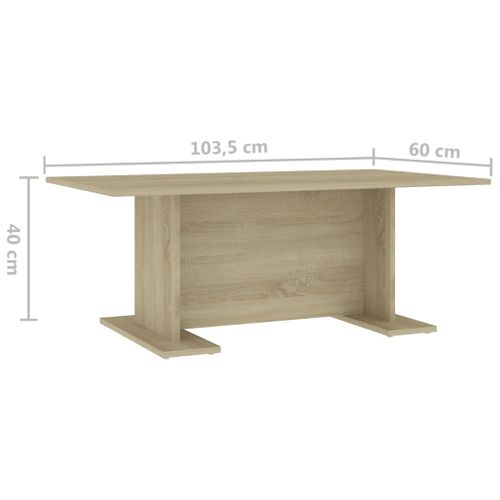 Table Basse Chêne Sonoma 103,5x60x40 Cm Bois Contreplaqué