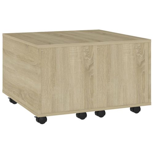 Table Basse Chêne Sonoma 60x60x38 Cm Bois Contreplaqué