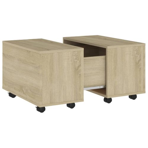 Table Basse Chêne Sonoma 60x60x38 Cm Bois Contreplaqué