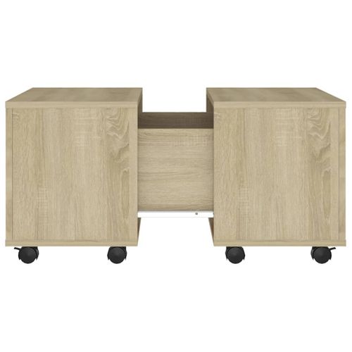 Table Basse Chêne Sonoma 60x60x38 Cm Bois Contreplaqué