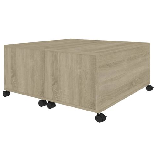 Table Basse Chêne Sonoma 75x75x38 Cm Bois Contreplaqué