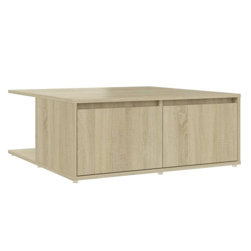 Table Basse Chêne Sonoma 80x80x31 Cm Bois Contreplaqué