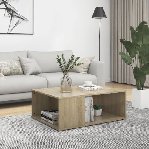 Table Basse Chêne Sonoma 90x67x33 Cm Bois Contreplaqué
