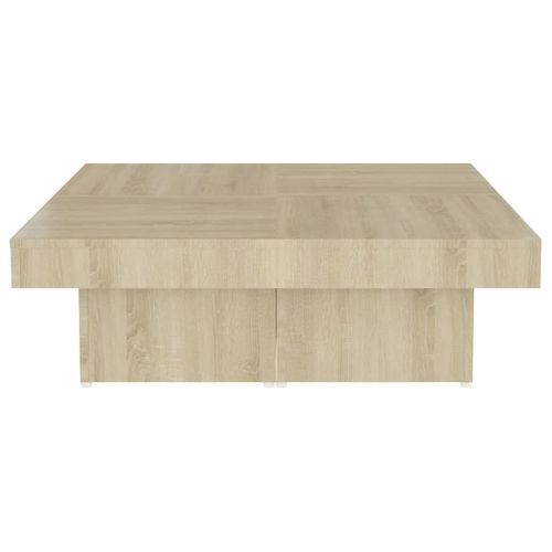 Table Basse Chêne Sonoma 90x90x28 Cm Bois Contreplaqué