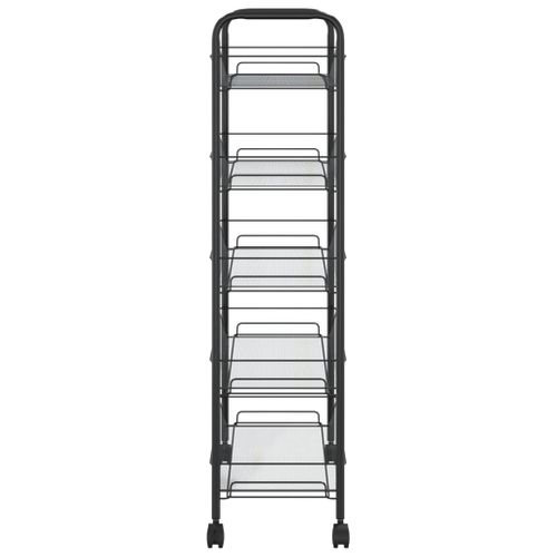 Chariot De Cuisine à 5 Niveaux Noir 46x26x105 Cm Fer
