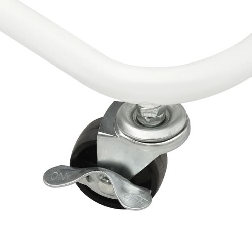 Chariot De Cuisine 3 Niveaux Blanc 42x35x85 Cm Fer Et Abs