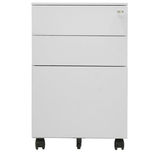 Classeur Mobile Gris Clair 39x45x60 Cm Acier