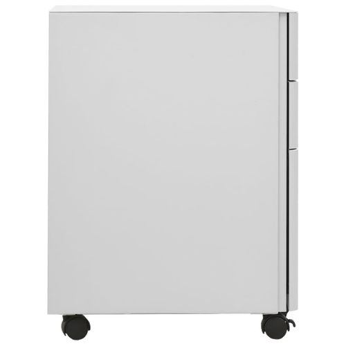 Classeur Mobile Gris Clair 30x45x59 Cm Acier