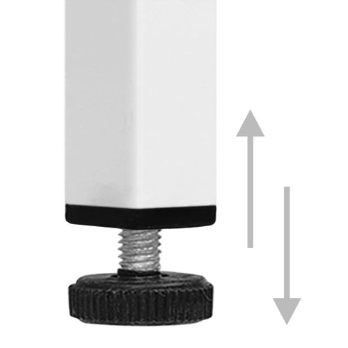 Table De Chevet Blanc 35x35x51 Cm Acier