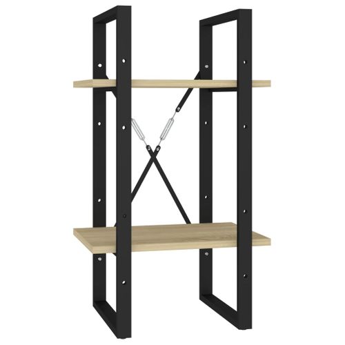 Bibliothèque à 2 Niveaux Chêne Sonoma 40x30x70 Cm Aggloméré