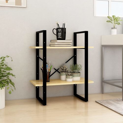 Bibliothèque à 2 Niveaux 60x30x70 Cm Bois De Pin Massif