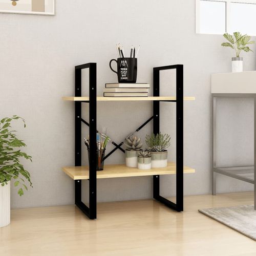 Bibliothèque à 2 Niveaux 60x30x70 Cm Bois De Pin Massif