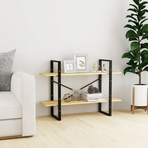 Bibliothèque à 2 Niveaux 100x30x70 Cm Bois De Pin Massif