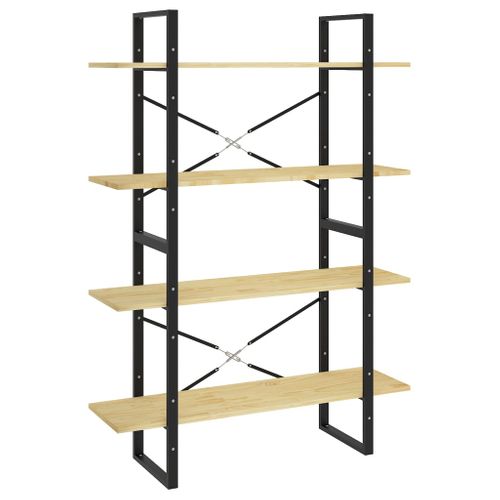 Bibliothèque à 4 Niveaux 100x30x140 Cm Bois De Pin Massif