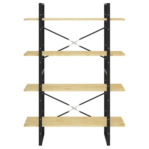 Bibliothèque à 4 Niveaux 100x30x140 Cm Bois De Pin Massif