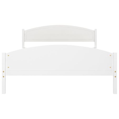 Cadre De Lit Sans Matelas Blanc Bois De Pin Massif 140x200 Cm