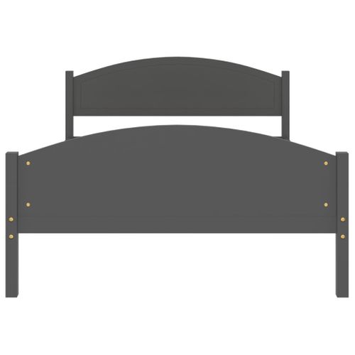 Cadre De Lit Sans Matelas Gris Foncé Pin Massif 120x200 Cm
