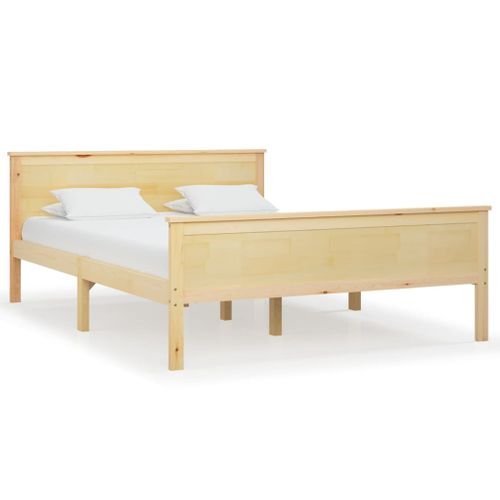 Cadre De Lit Sans Matelas Bois De Pin Massif 120x200 Cm