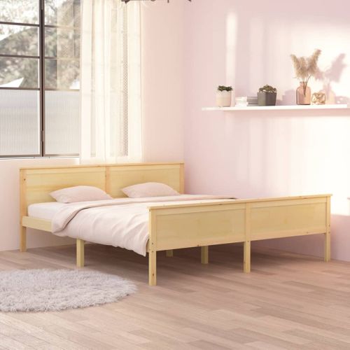 Cadre De Lit Sans Matelas Bois Massif De Pin 180x200 Cm