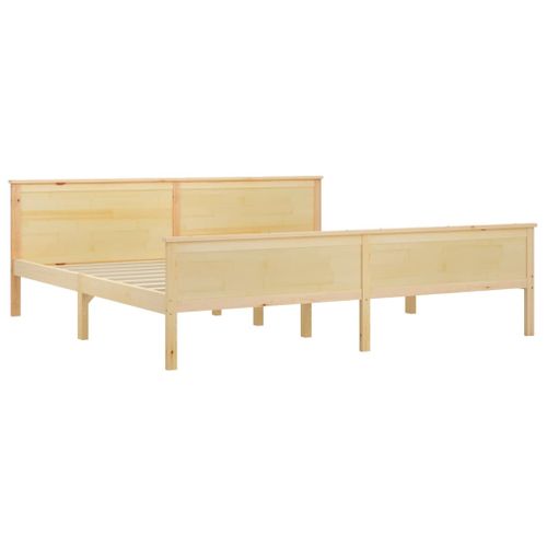 Cadre De Lit Sans Matelas Bois Massif De Pin 200x200 Cm