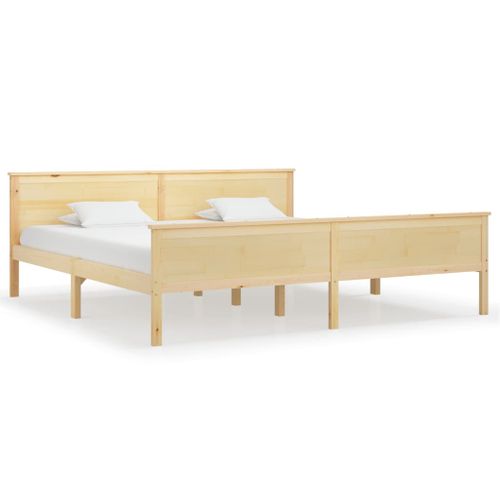 Cadre De Lit Sans Matelas Bois Massif De Pin 200x200 Cm