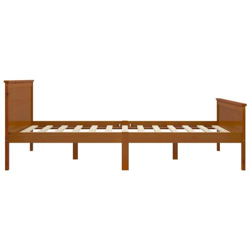 Cadre De Lit Sans Matelas Marron Miel Pin Massif 160x200 Cm