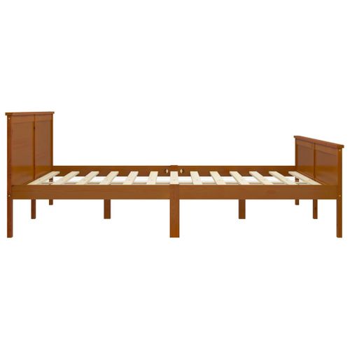 Cadre De Lit Sans Matelas Marron Miel Bois Massif Pin 180x200cm
