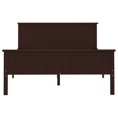 Cadre De Lit Sans Matelas Marron Foncé Pin Massif 120x200 Cm