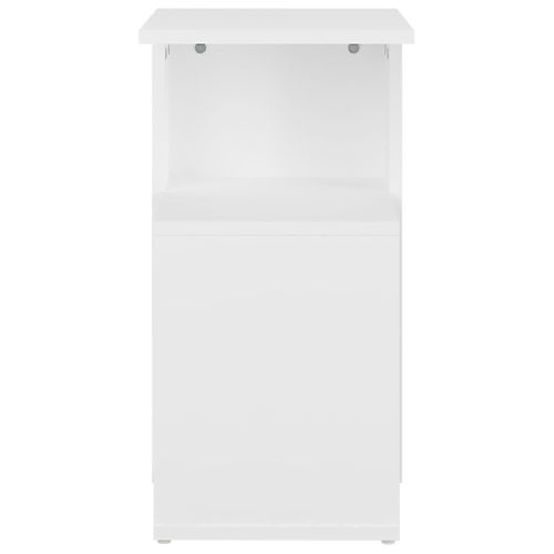 Table D'appoint Blanc 36x30x56 Cm Bois D’ingénierie