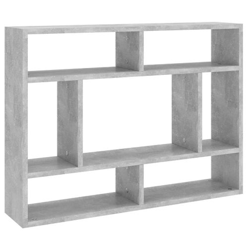 Étagère Murale Gris Béton 75x16x55 Cm Bois Contreplaqué