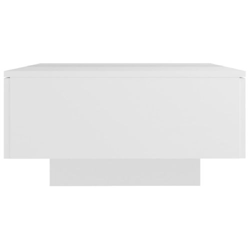 Table Basse Blanc 90x60x31 Cm Aggloméré