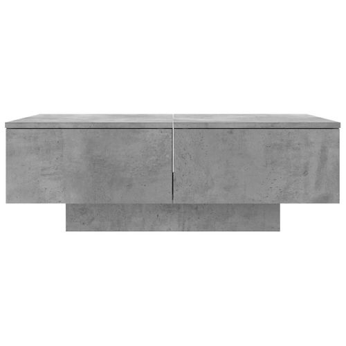 Table Basse Rectangulaire Gris Béton 90x60x31 Cm Bois D'ingénierie Table D'appoint Salon