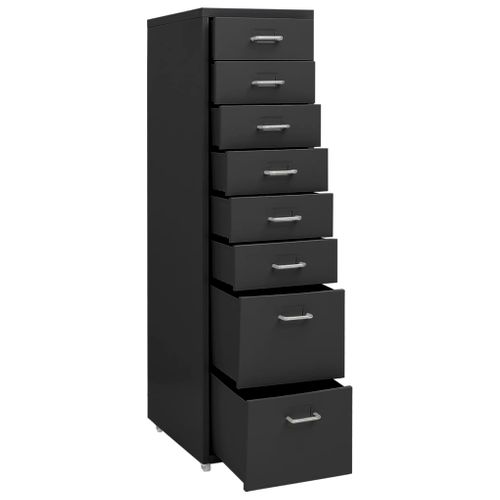 Classeur Mobile Anthracite 28x41x109 Cm Métal