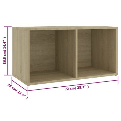 Meubles TV 2 Pièces Chêne Sonoma 72x35x36,5 Cm Bois Contreplaqué