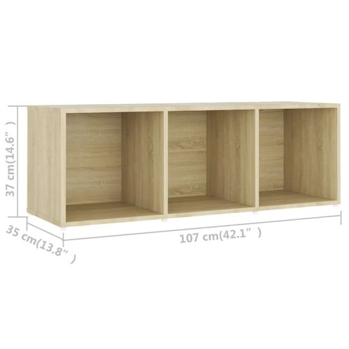 Meubles TV 2 Pièces Chêne Sonoma 107x35x37 Cm Bois Contreplaqué