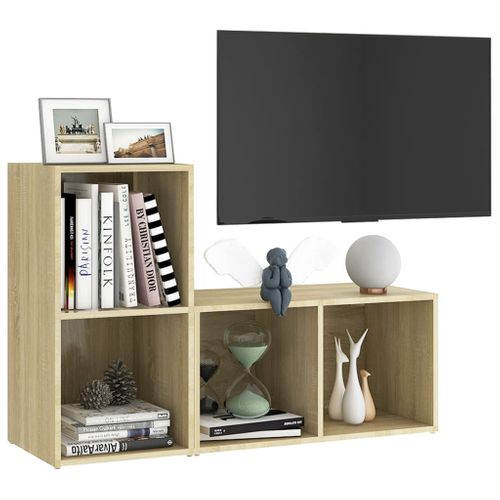 Meubles TV 2 Pièces Chêne Sonoma 72x35x36,5 Cm Bois Contreplaqué