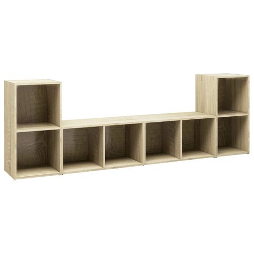 Meubles TV 4 Pièces Chêne Sonoma 72x35x36,5 Cm Bois Contreplaqué
