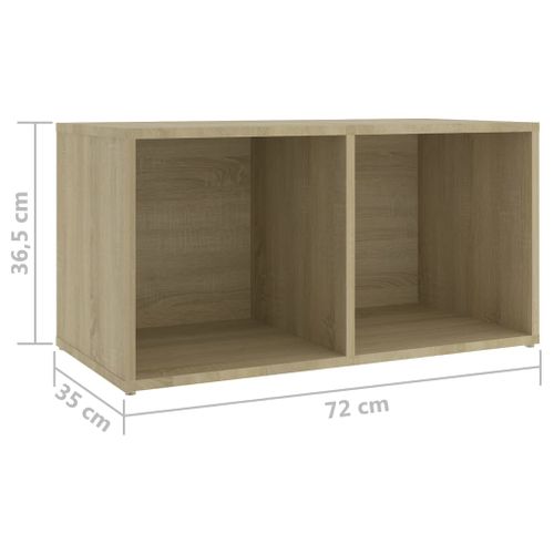 Meubles TV 4 Pièces Chêne Sonoma 72x35x36,5 Cm Bois Contreplaqué