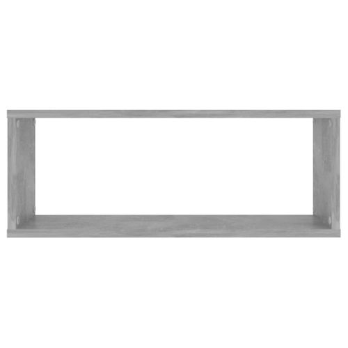 Étagères Murales Cube 6 Pièces Gris Béton Bois D’ingénierie