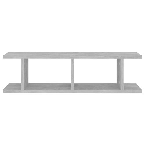 Étagères Murales 2 Pièces Gris Béton 75x18x20 Cm Bois Contreplaqué