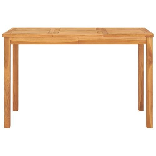 Table à Manger De Jardin 120x70x77 Cm Bois De Teck Solide Meuble De Patio Terrasse Extérieur