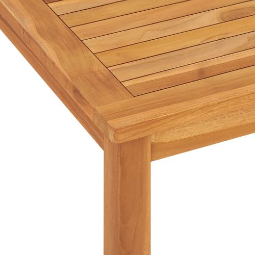 Table à Manger De Jardin 120x70x77 Cm Bois De Teck Solide Meuble De Patio Terrasse Extérieur