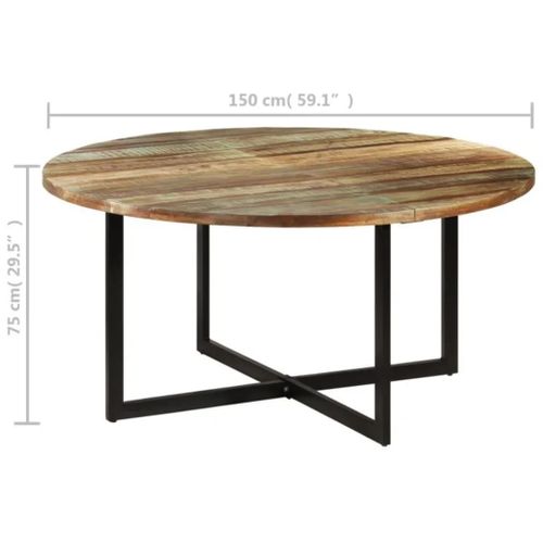 Table à Manger 150x75 Cm Bois Massif De Récupération