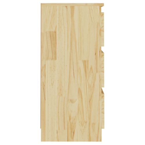 Table De Chevet 40x29,5x64 Cm Bois De Pin Solide