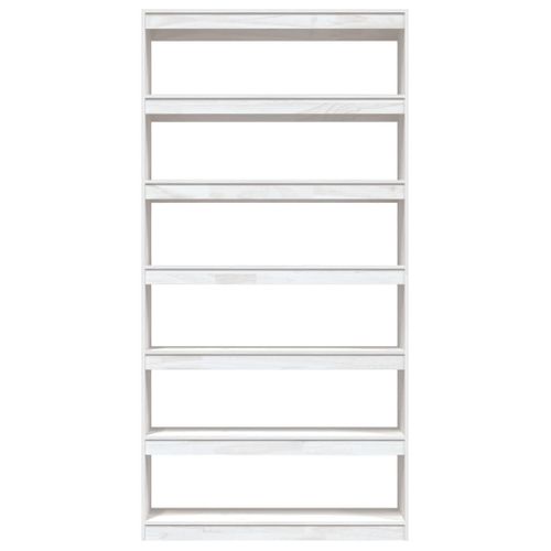 Bibliothèque/séparateur De Pièce Blanc 100x30x200 Cm Pin Massif