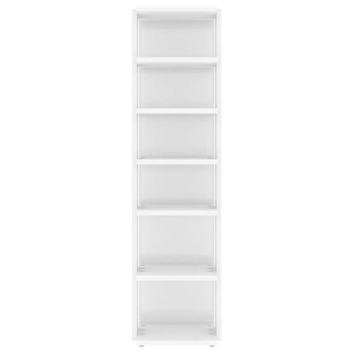 Armoires à Chaussures 2 Pièces Blanc Brillant 27,5x27x102 Cm