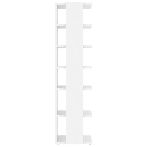 Armoires à Chaussures 2 Pièces Blanc Brillant 27,5x27x102 Cm