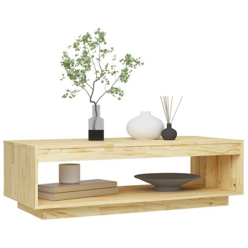Table Basse 110x50x33,5 Cm Bois De Pin Massif