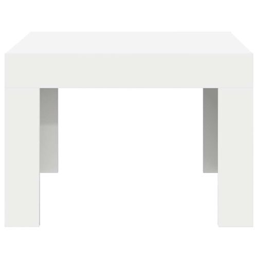 Table Basse Blanc 50x50x35 Cm Bois Contreplaqué